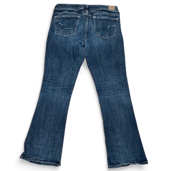 American Eagle Skinny Kick Classic Blue Women's Jeans Size 12 Short - Picture 3 of 3